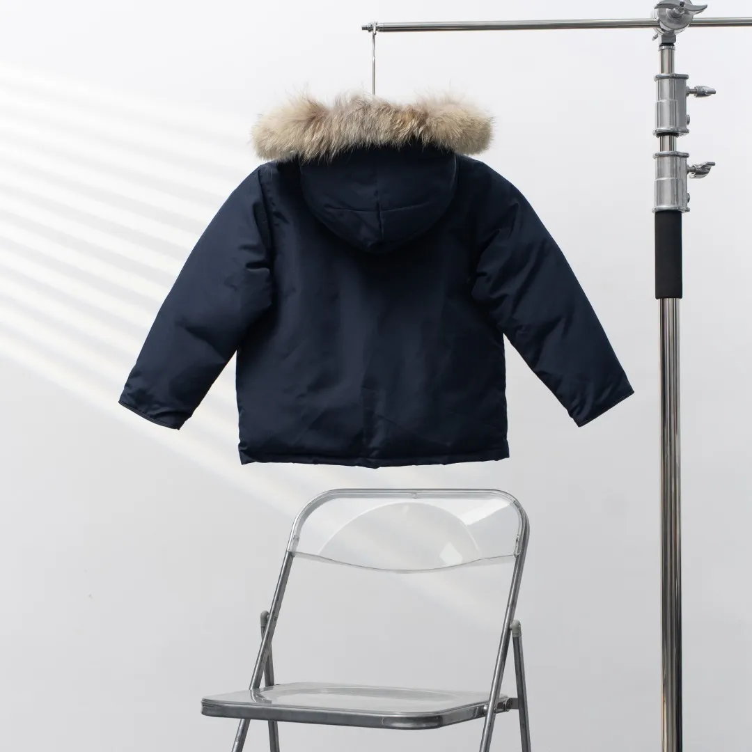P660 CANADA GOOSE丨Canada Goose C08 children's clothing, children's hooded down jacket Color: dark blue Size: 110-160